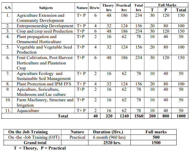 Agriculture JTA Curriculum CTEVT 